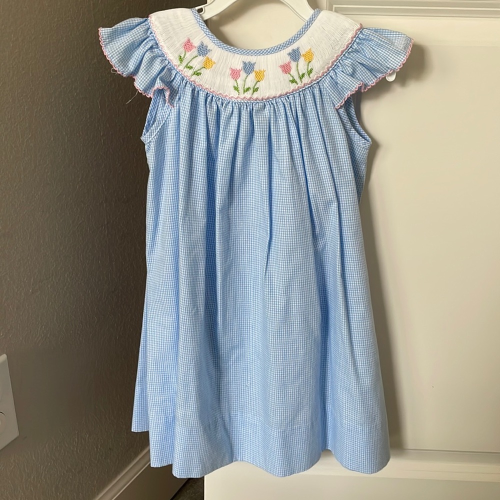 Girls spring embroidered dress